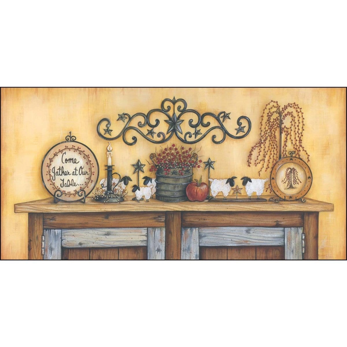 Penny Lane Publishing Come Gather At Our Table By Mary Ann June Art Print - 16 X 34