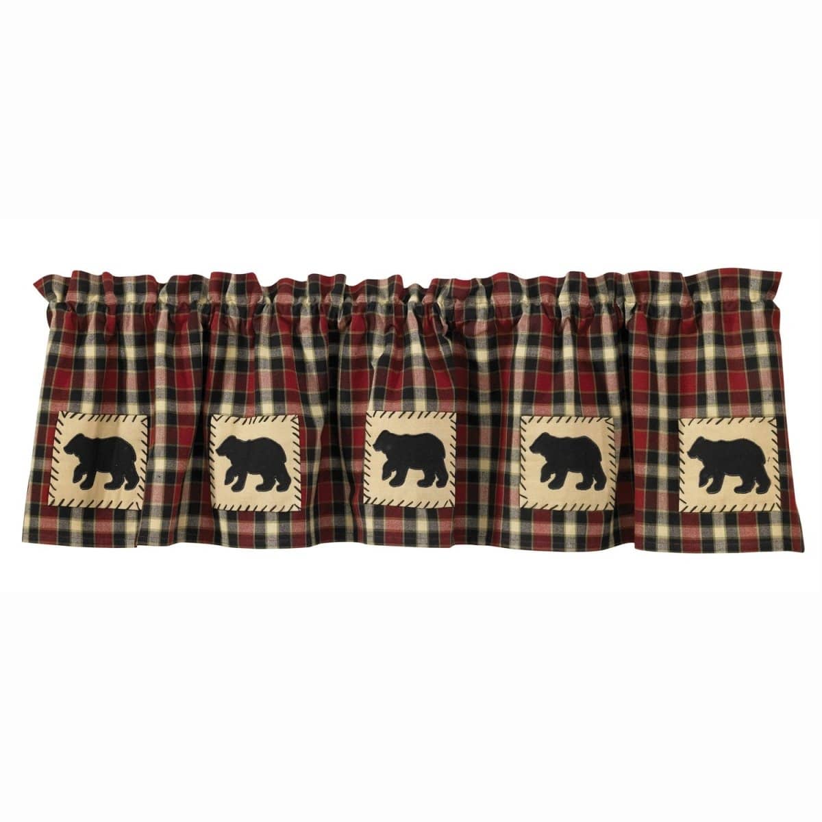 Concord Black Bear Patch Valance Lined-Park Designs-The Village Merchant