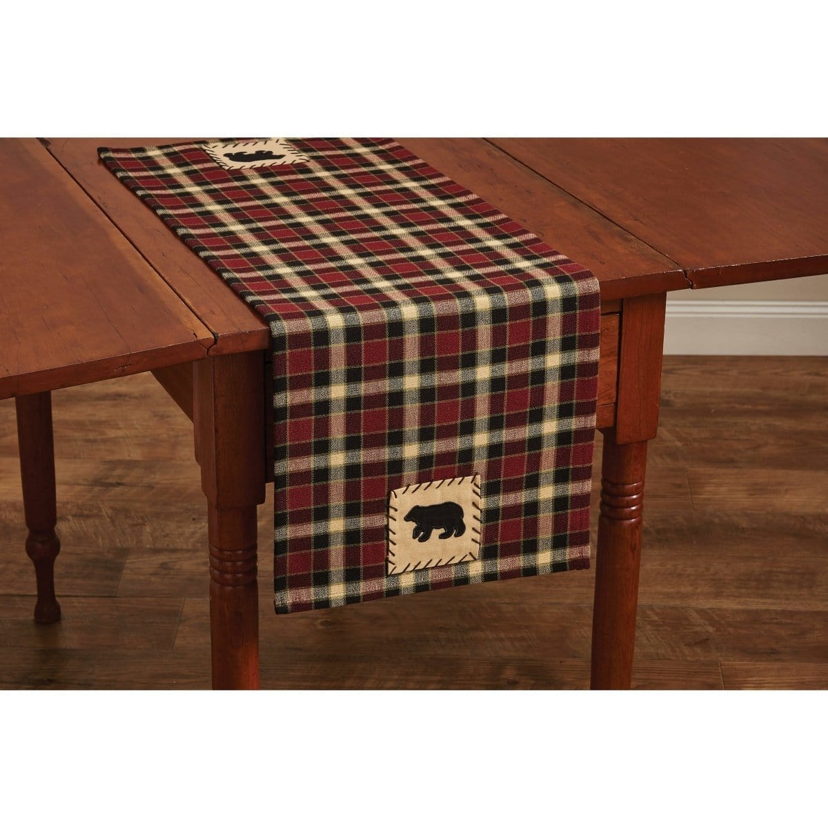 Park Designs Concord Black Bear Table Runner 36" Long