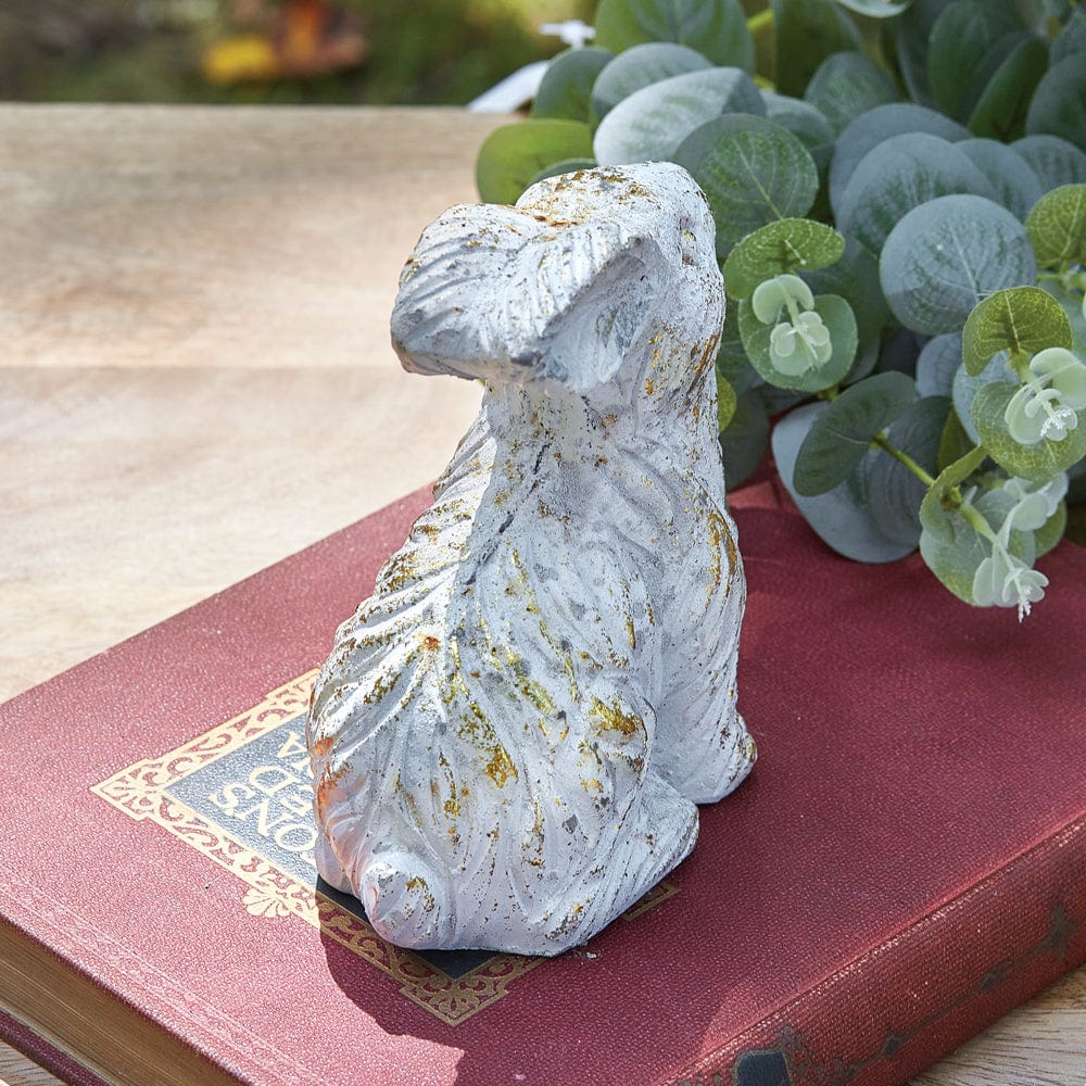 Concrete Rustic Cottage Valiant Bunny Figurine