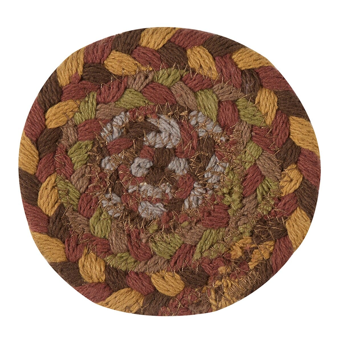 CWI Gifts Cooper Braided Coaster Round Set of 4