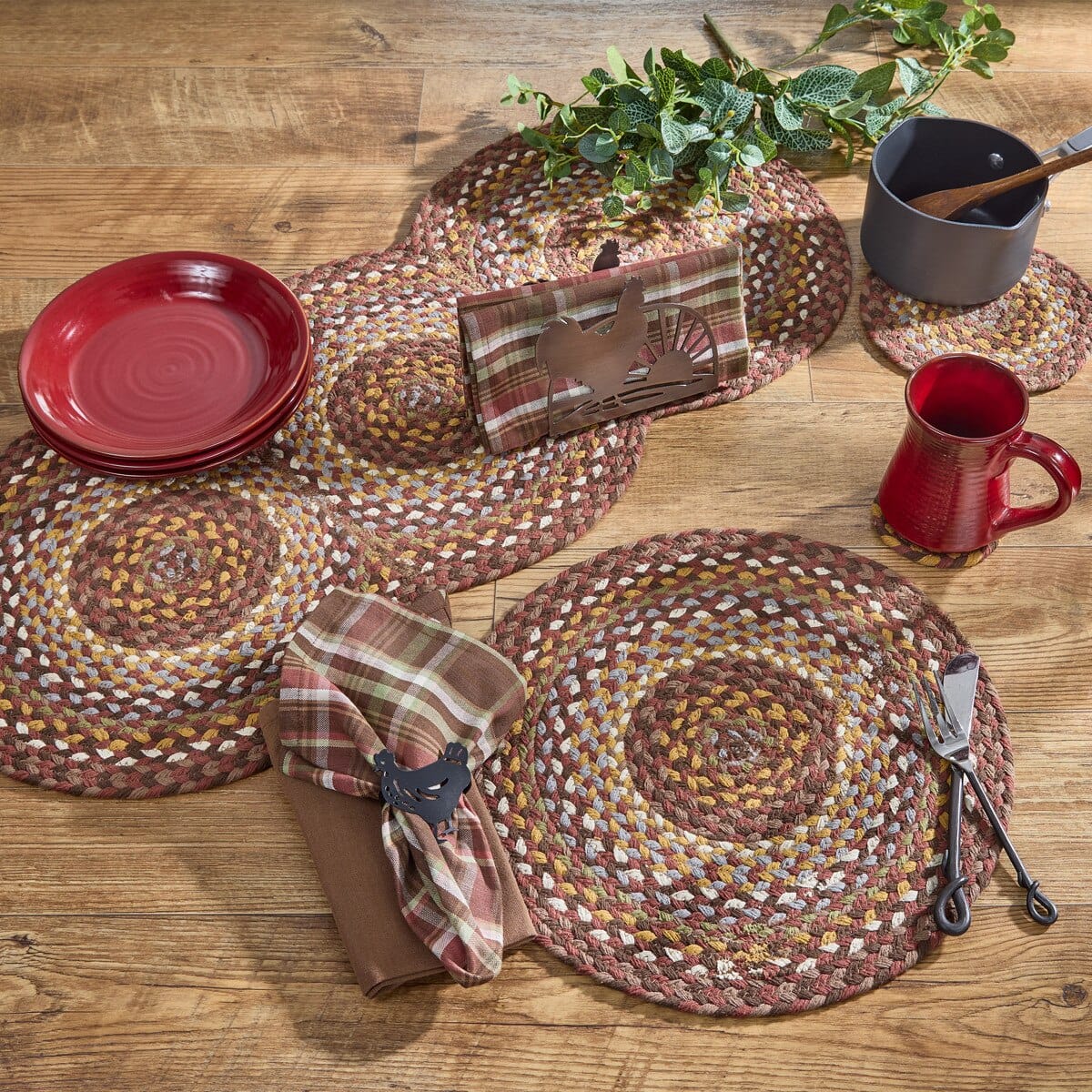 Park Designs Cooper Braided Trivet Round Set of 2