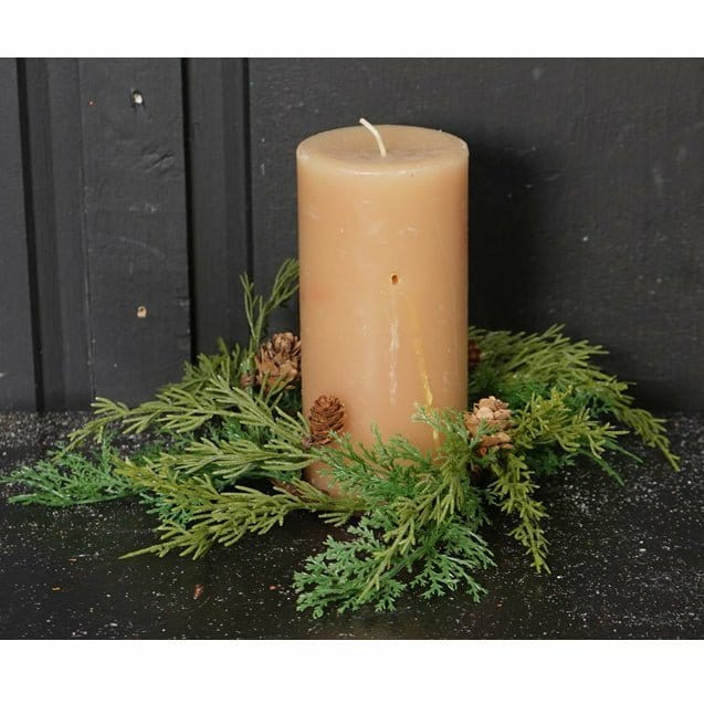 Coral Cedar Candle Ring / Wreath 3.5&quot; Inner Diameter-Impressive Enterprises-The Village Merchant