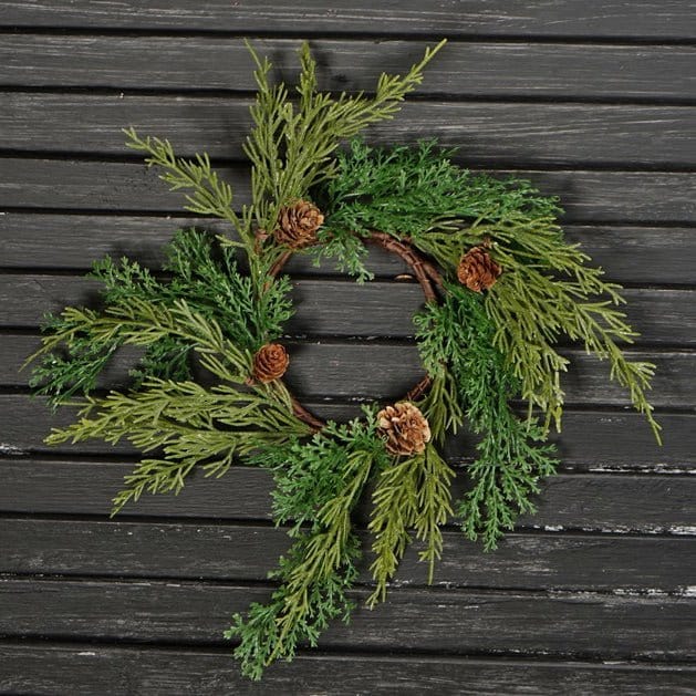 Coral Cedar Candle Ring / Wreath 3.5&quot; Inner Diameter-Impressive Enterprises-The Village Merchant