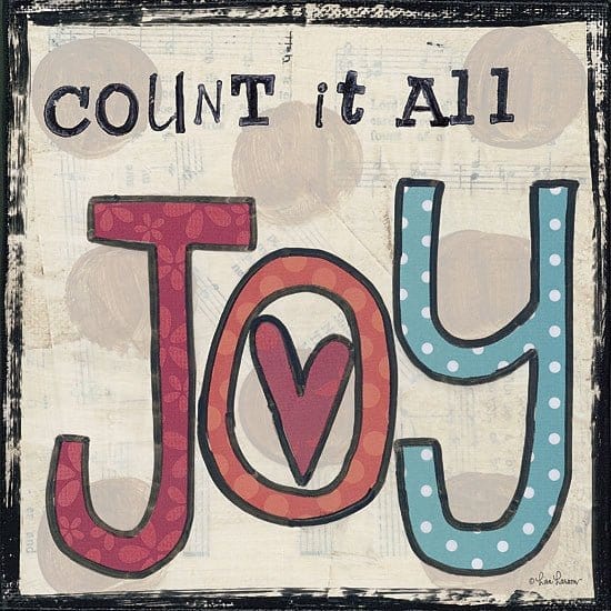 Penny Lane Publishing Count It All Joy By Lisa Larson Art Print - 12 X 12