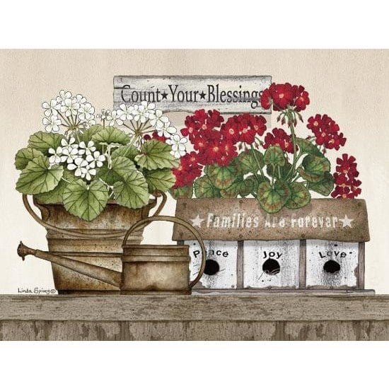 Penny Lane Publishing Count Your Blessings Geraniums By Linda Spivey Art Print - 12 X 16