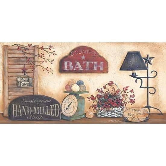 Country Bath By Pam Britton Art Print - 9 X 18-Penny Lane Publishing-The Village Merchant