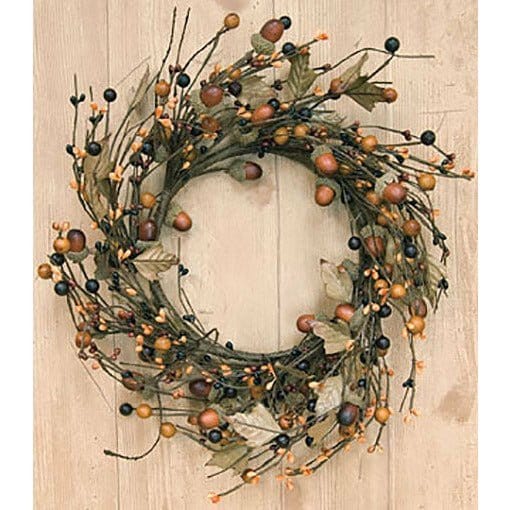 Country Mix Acorn Wreath 12&quot; Outer Diameter-Craft Wholesalers-The Village Merchant