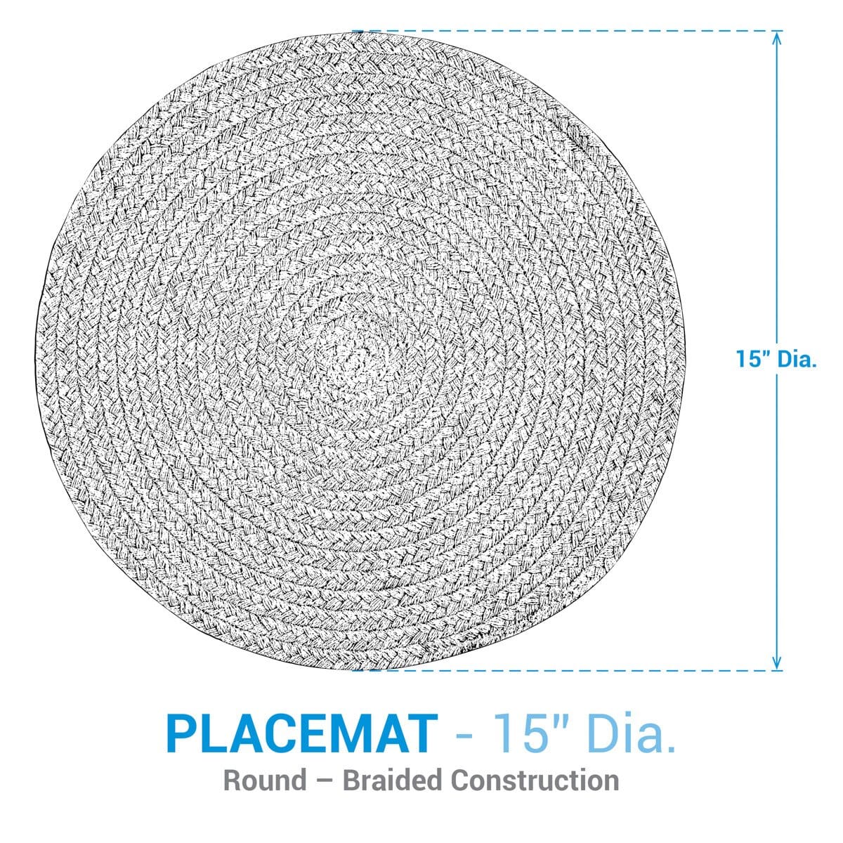 Park Designs Placemats Country Pines Braided & Printed Bear Placemat Round Set of 2