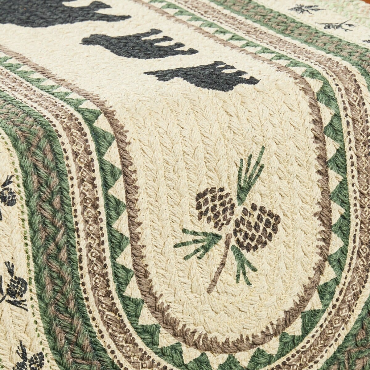 Park Designs Table Runners Country Pines Braided & Printed Bear Table Runner 36" Long
