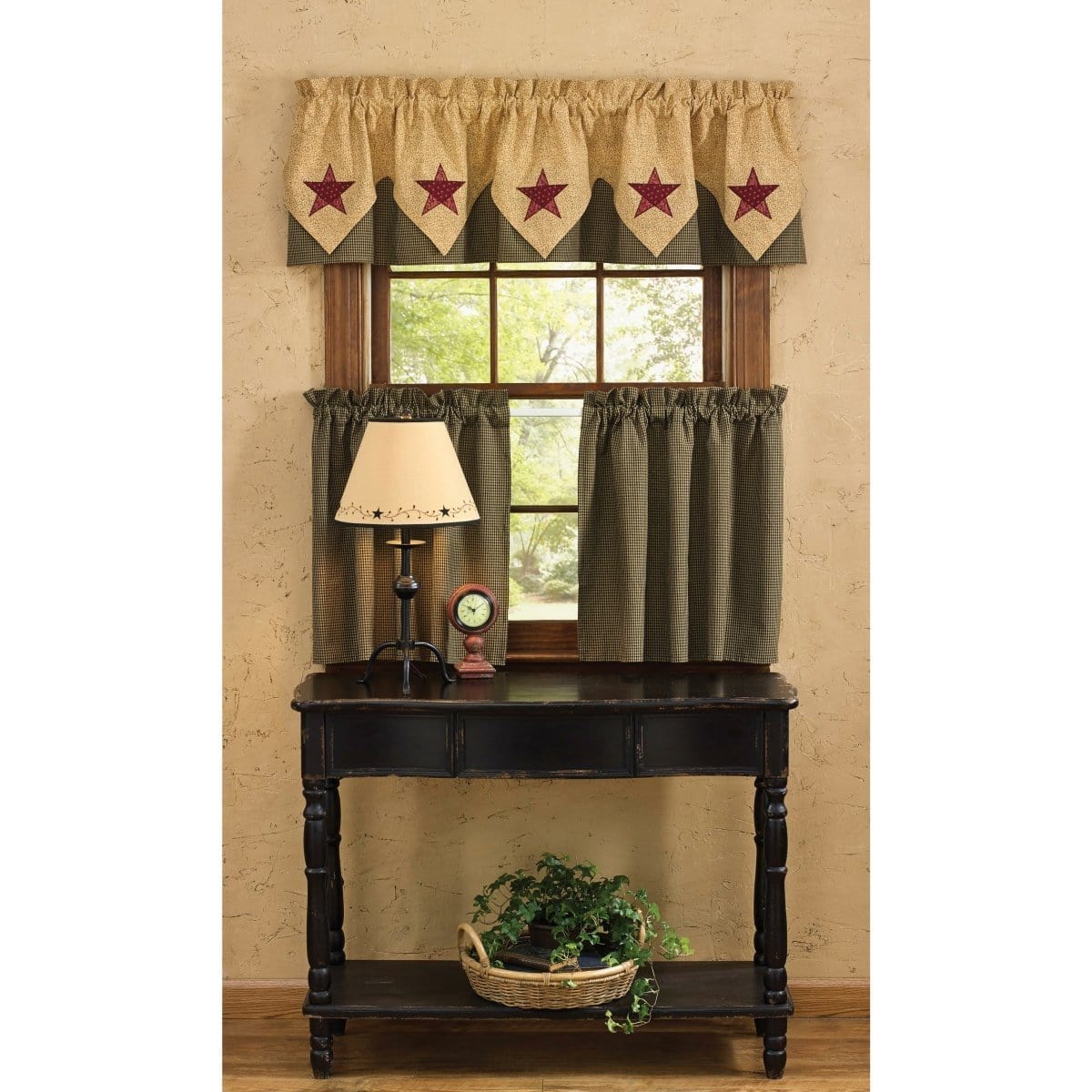 Country Star Point Valance Lined-Park Designs-The Village Merchant