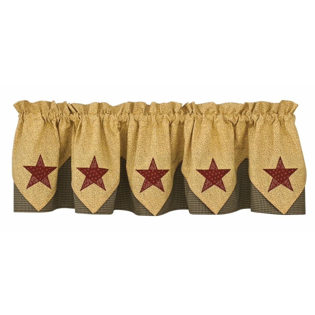 Country Star Point Valance Lined-Park Designs-The Village Merchant