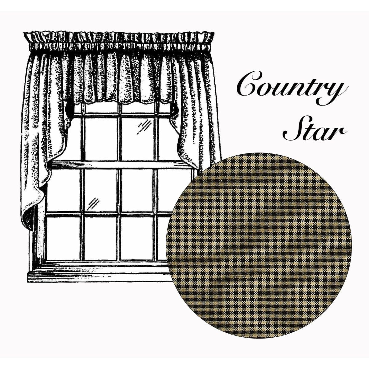 Country Star Swag Pair 36" Long Lined-Park Designs-The Village Merchant