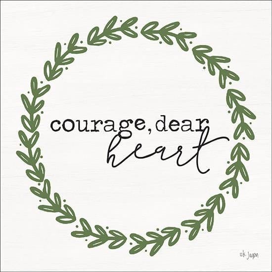 Courage, Dear Heart By Jaxn Blvd Art Print - 12 X 12-Penny Lane Publishing-The Village Merchant