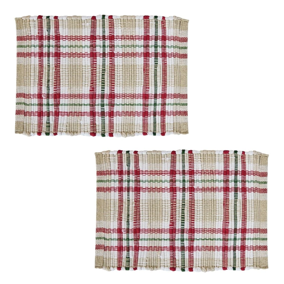 Cozy Christmas Chindi Placemat Set of 2