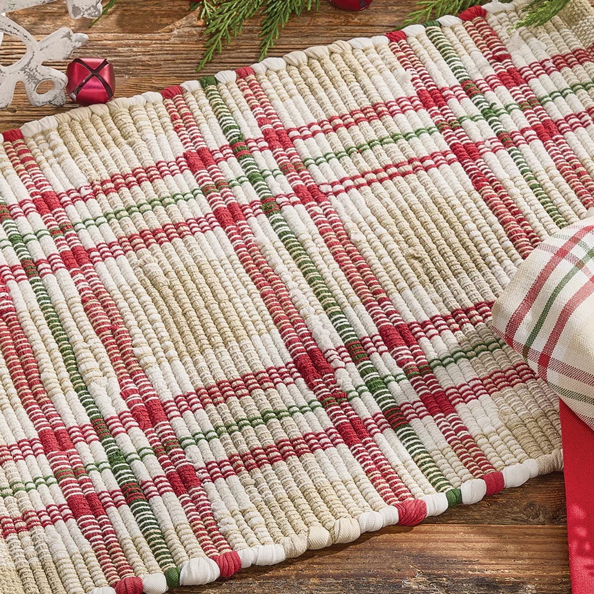 Cozy Christmas Chindi Placemat Set of 2