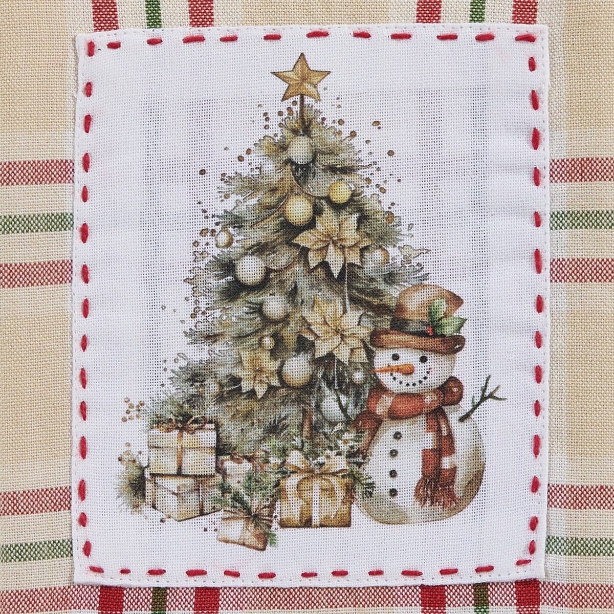 Cozy Christmas Patch Decorative Towel