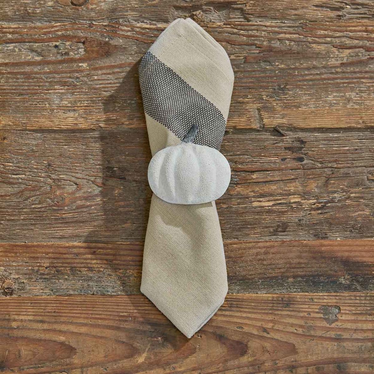 cream Pumpkin Napkin Ring-Park Designs-The Village Merchant