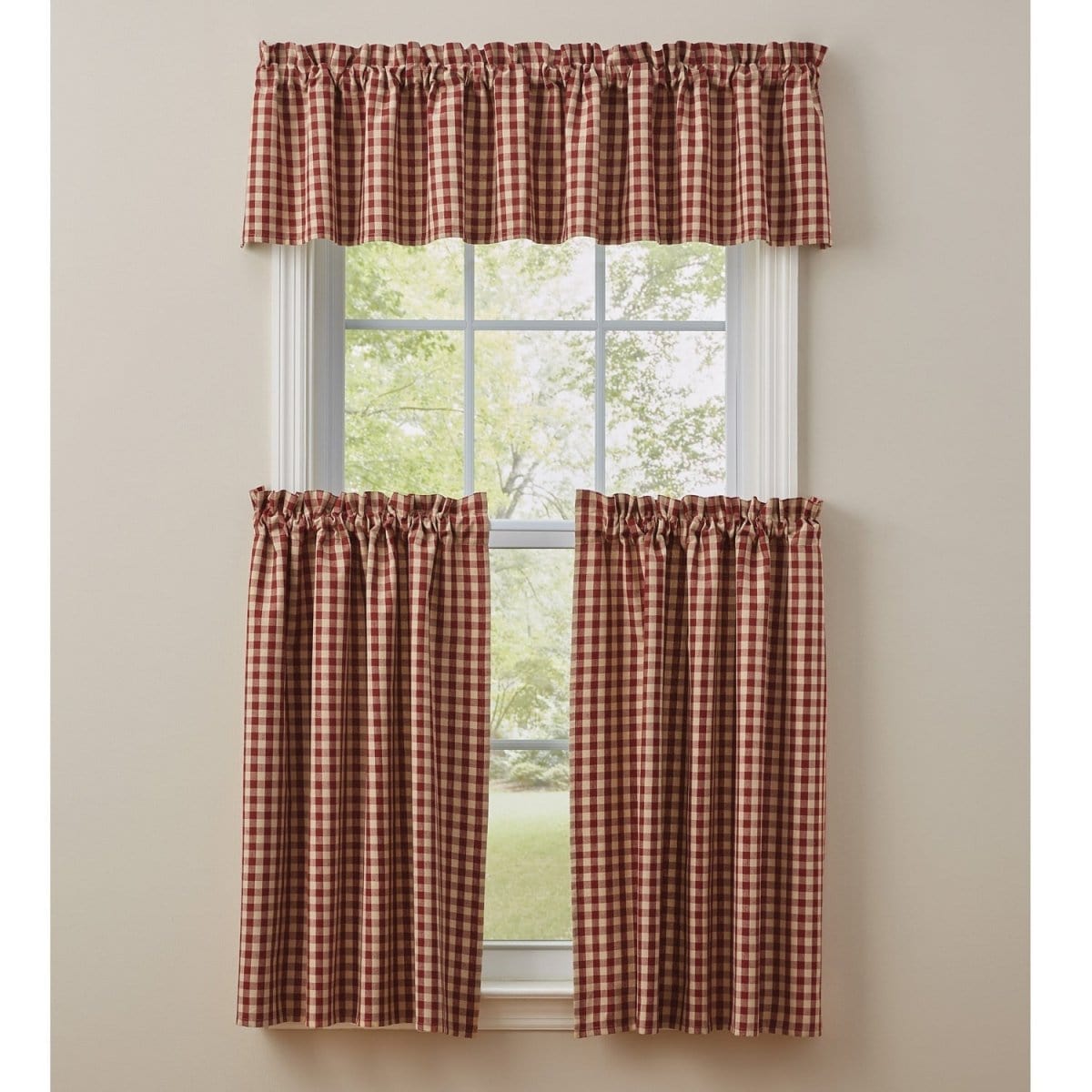 Crochet Gingham Valance Lined-Park Designs-The Village Merchant