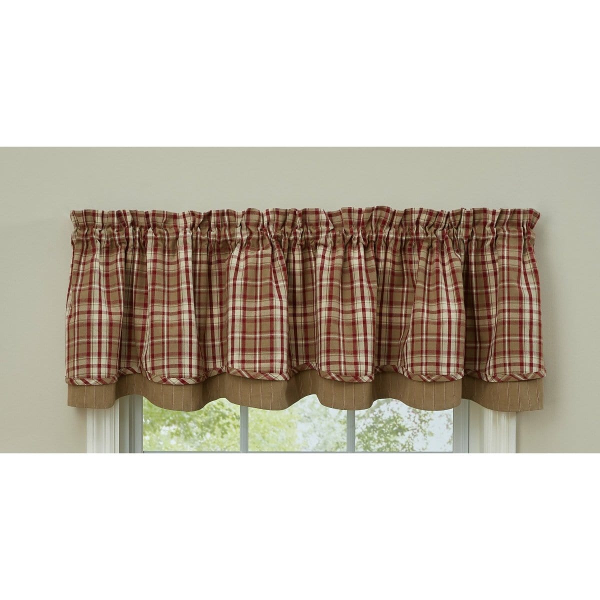 Cumberland Layered Valance Lined-Park Designs-The Village Merchant