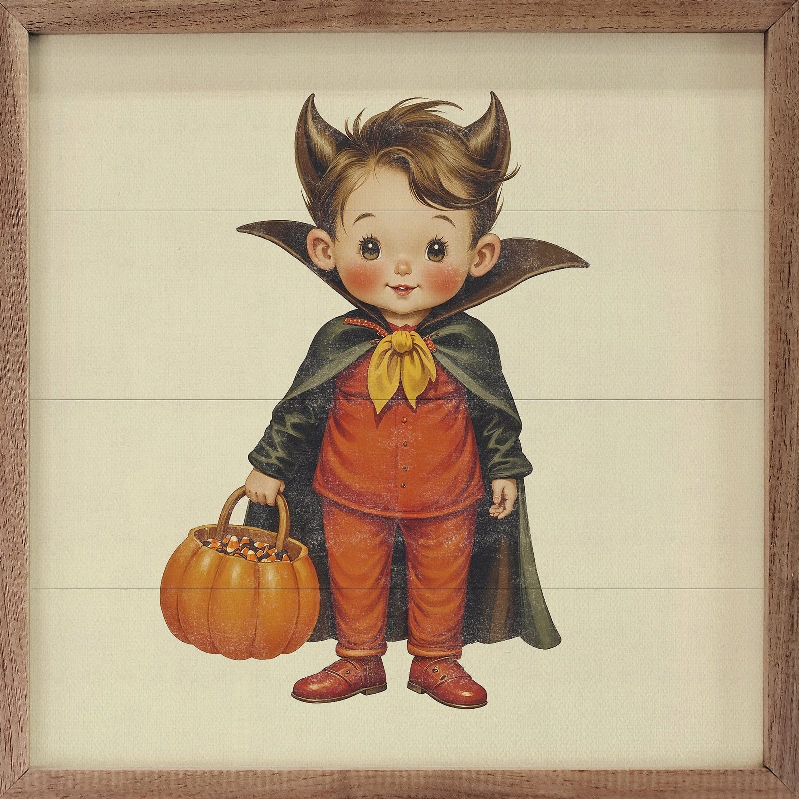 Kendrick Home Walnut Frames 4x4 Cute Vampire Trick Or Treat