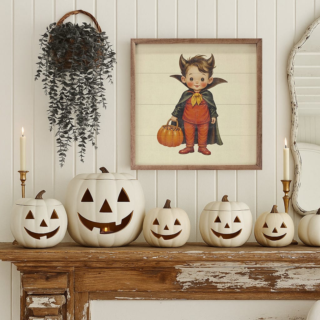 Kendrick Home Walnut Frames Cute Vampire Trick Or Treat