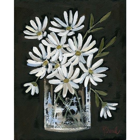 Daisies On Black By Kate Sherrill Art Print - 12 X 16-Penny Lane Publishing-The Village Merchant