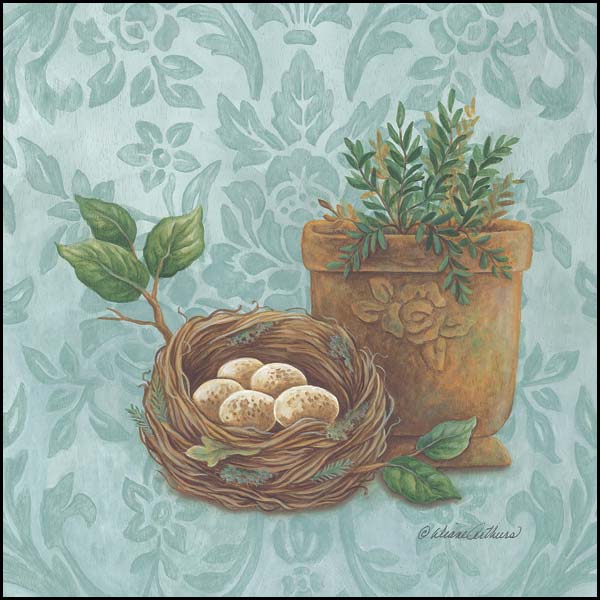 Damask Speckled Eggs By Diane Arthurs Art Print - 12 X 12-Penny Lane Publishing-The Village Merchant