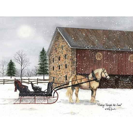 Penny Lane Publishing Dashing Through The Snow By Billy Jacobs Art Print - 12 X 16