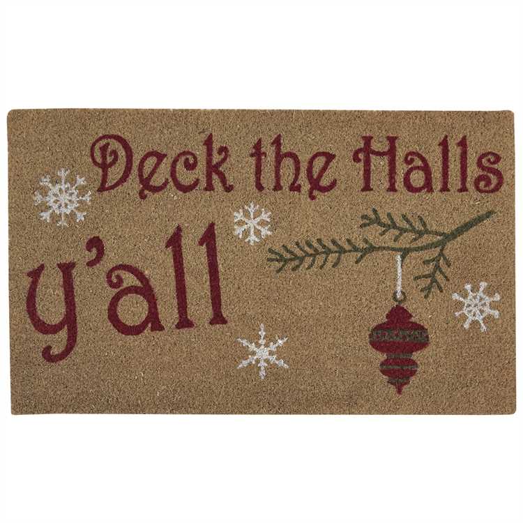 Deck The Halls Y&#39;All Doormat