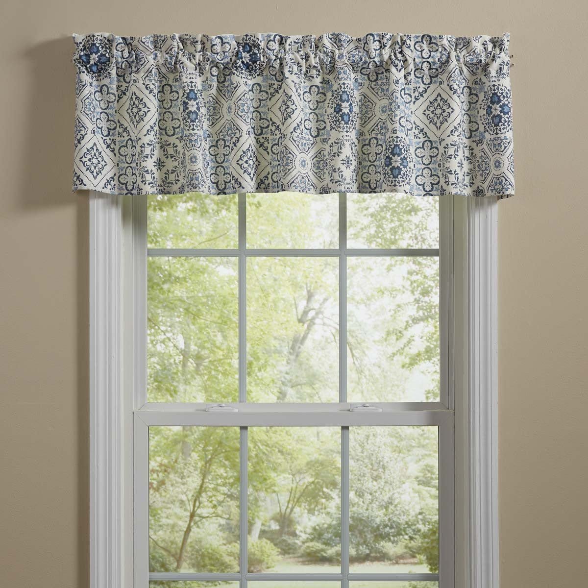 Delft Printed Valance Lined-Park Designs-The Village Merchant