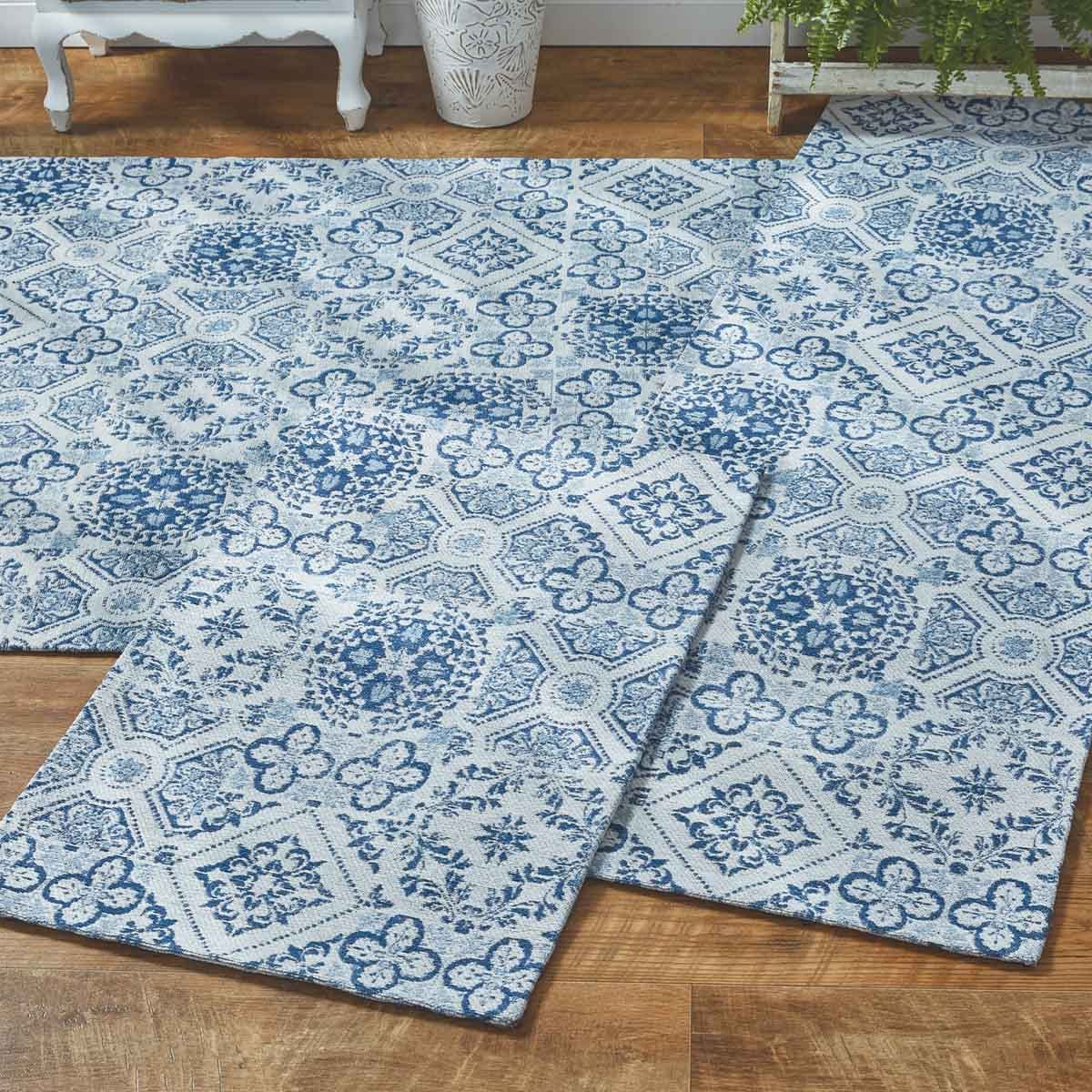 Delft Woven Jacquard Chenille Rug Runner 24&quot; X 72&quot; Rectangle