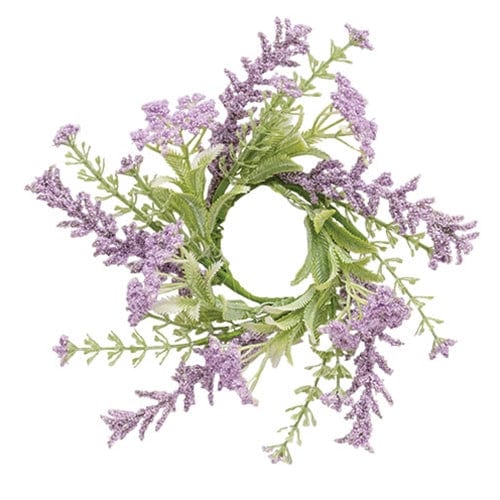 Delicate Lilac Astilbe &amp; Lace Candle / Napkin Ring 2&quot; Inner Diameter