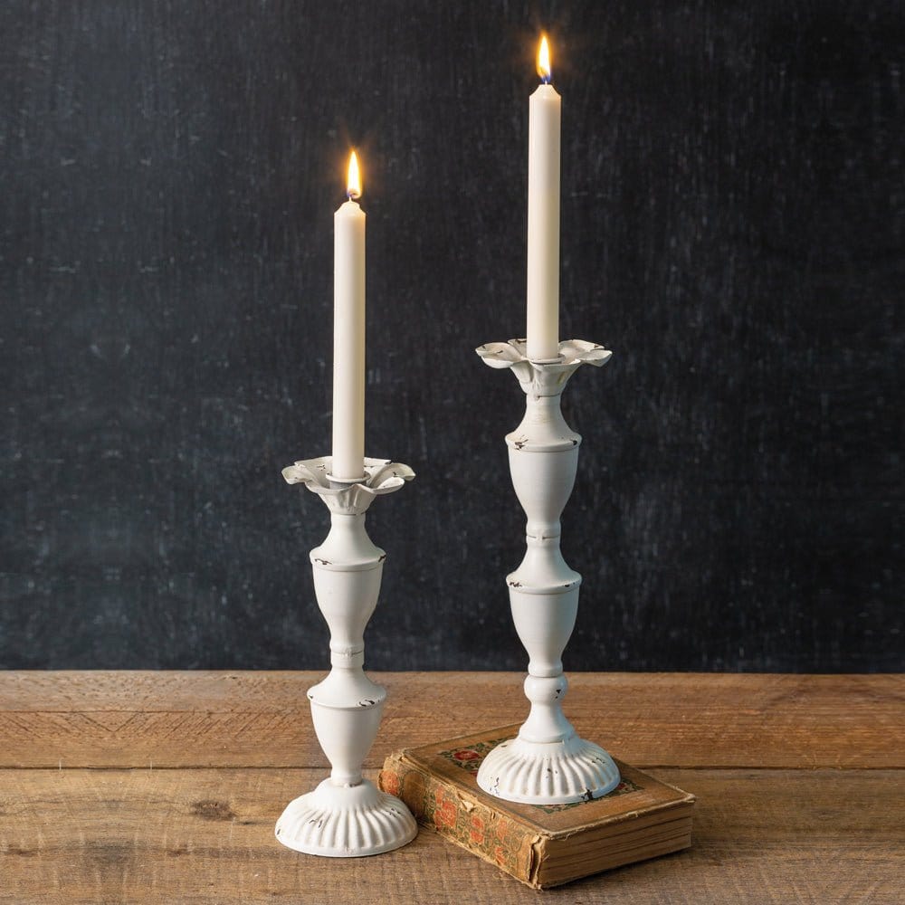 Delilah Metal Candle Holder For Taper Candles Set of 2 - Assorted Sizes-CTW Home-The Village Merchant
