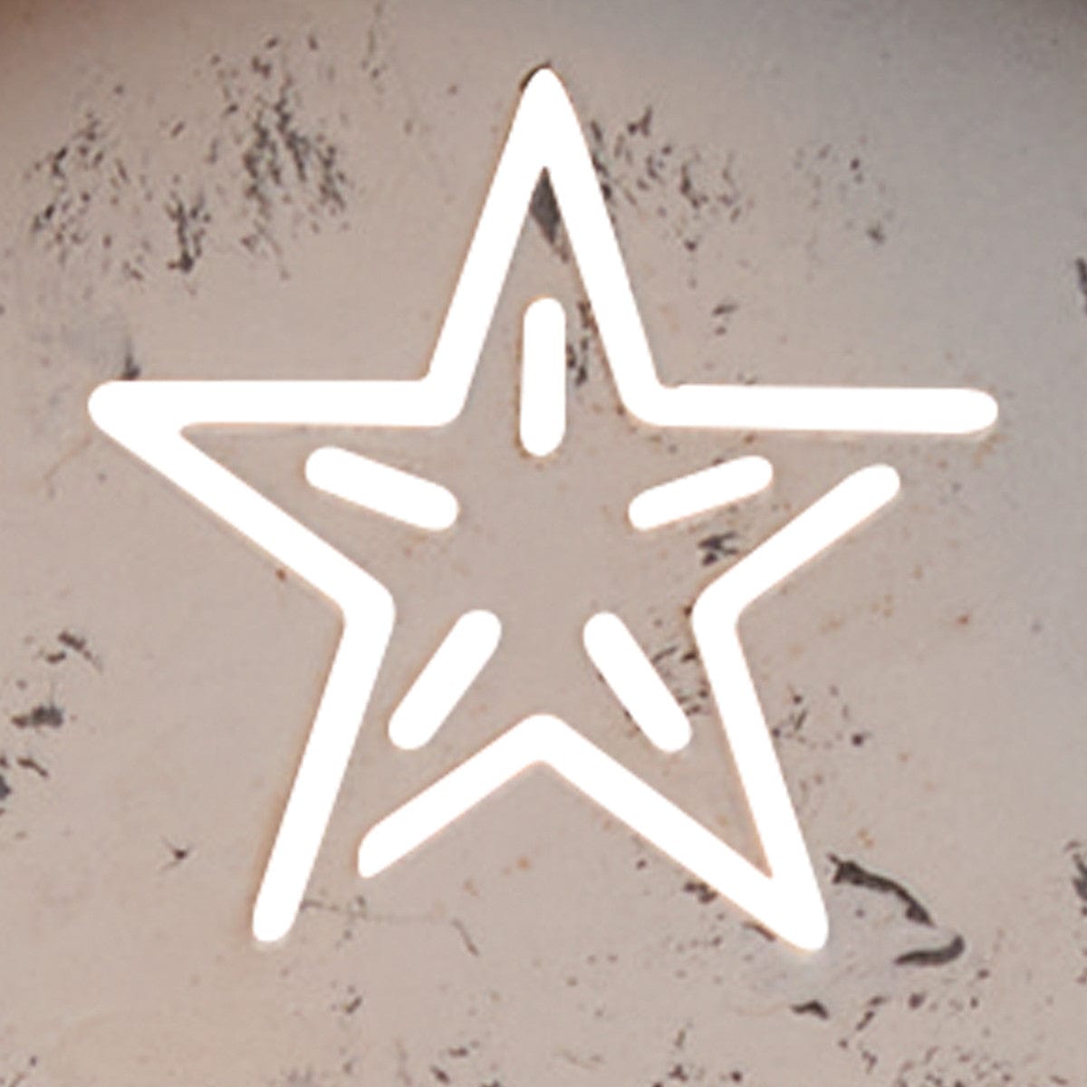 Distressed White Barn With Star Night Light