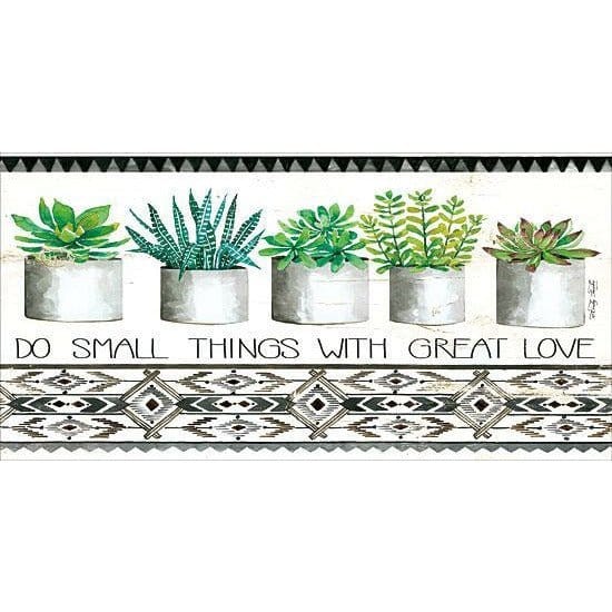 Do Small Things Succulents By Cindy Jacobs Art Print - 9 X 18-Penny Lane Publishing-The Village Merchant