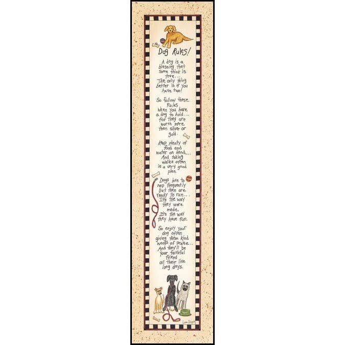Dog Rules By Linda Spivey Art Print - 5 X 20-Penny Lane Publishing-The Village Merchant