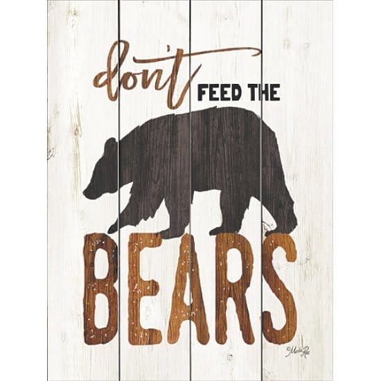 Penny Lane Publishing Don't Feed The Bears By Marla Rae Art Print - 12 X 16