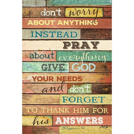 Penny Lane Publishing Don't Worry By Marla Rae Art Print - 12 X 18
