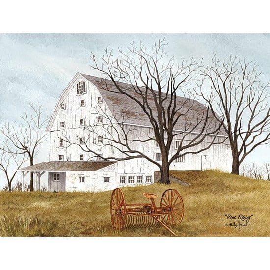 Penny Lane Publishing Done Raking By Billy Jacobs Art Print - 12 X 16