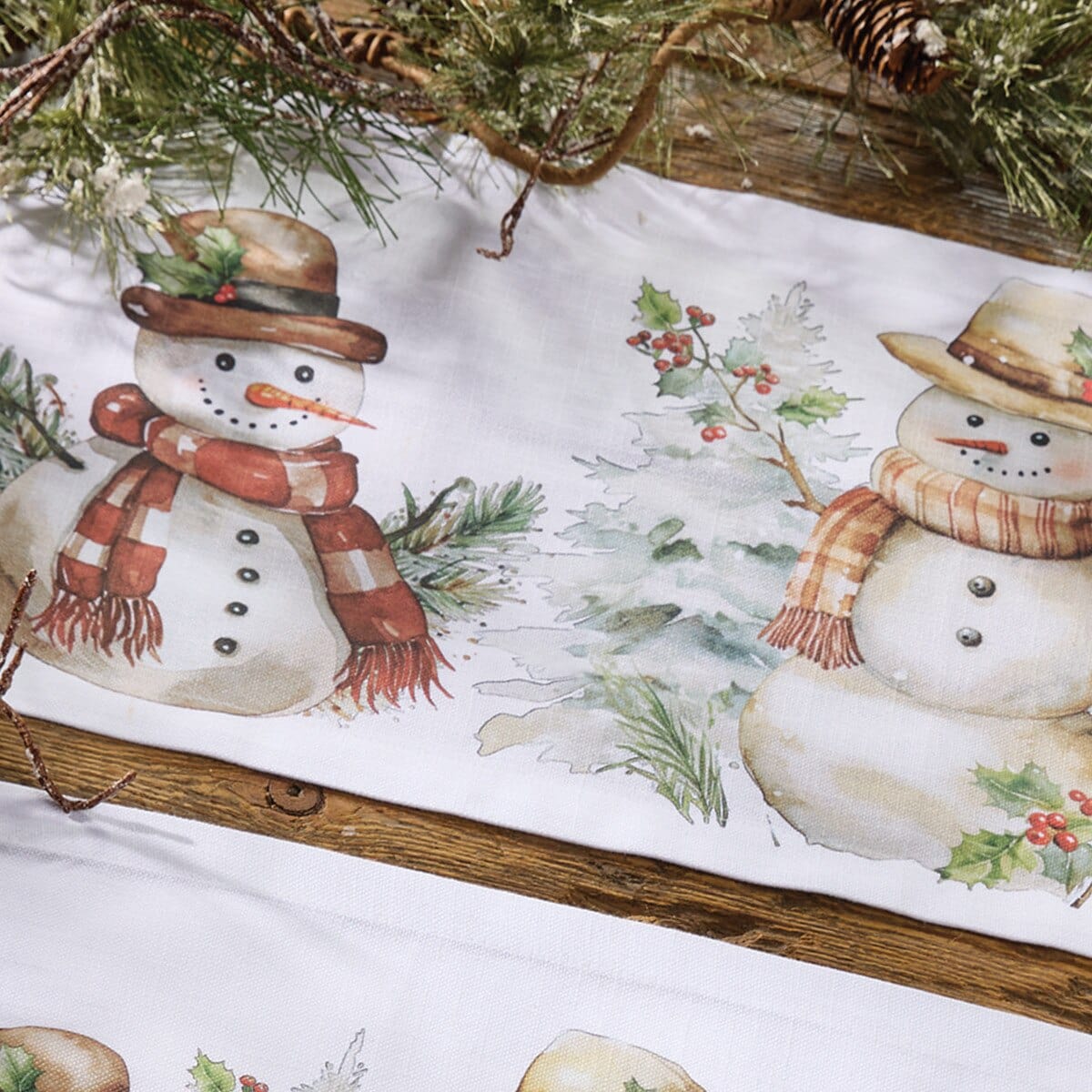 Down Home Holidays Printed Table Runner 36" Long