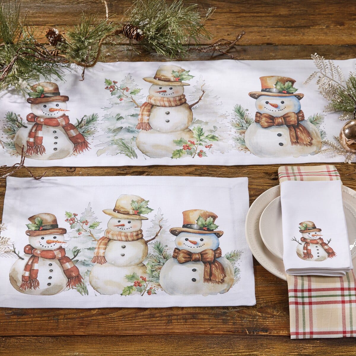 Down Home Holidays Printed Table Runner 36" Long