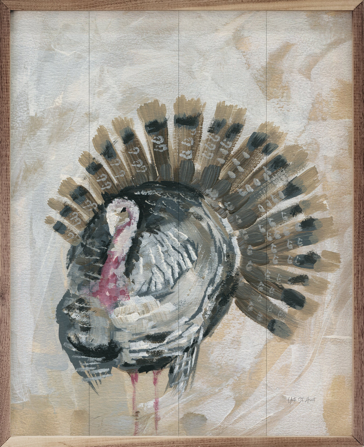 Harvest Turkey By Yvette St. Amant Printed and Framed Wall Sign