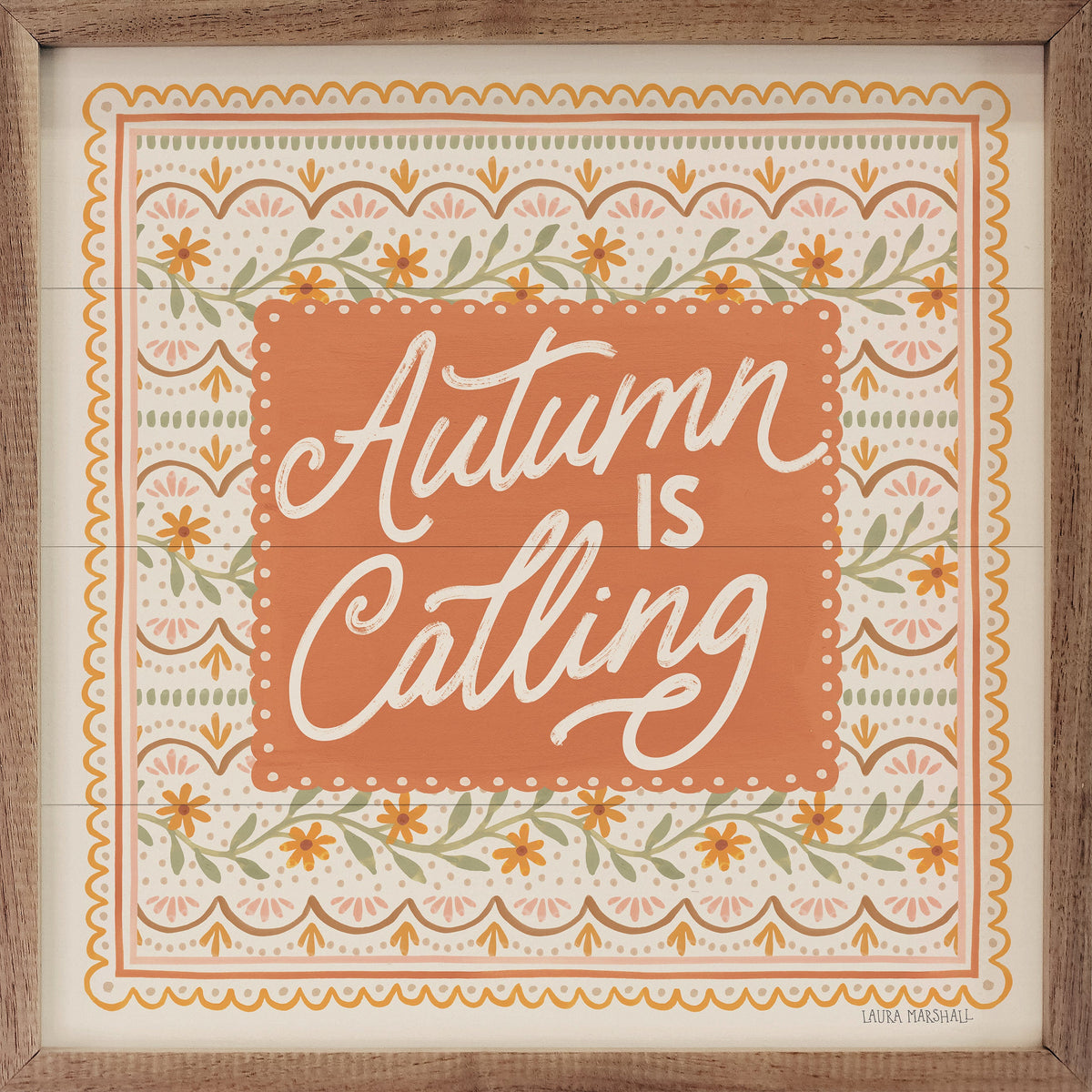 Blooming Autumn IV By Laura Marshall Printed and Framed Wall Sign