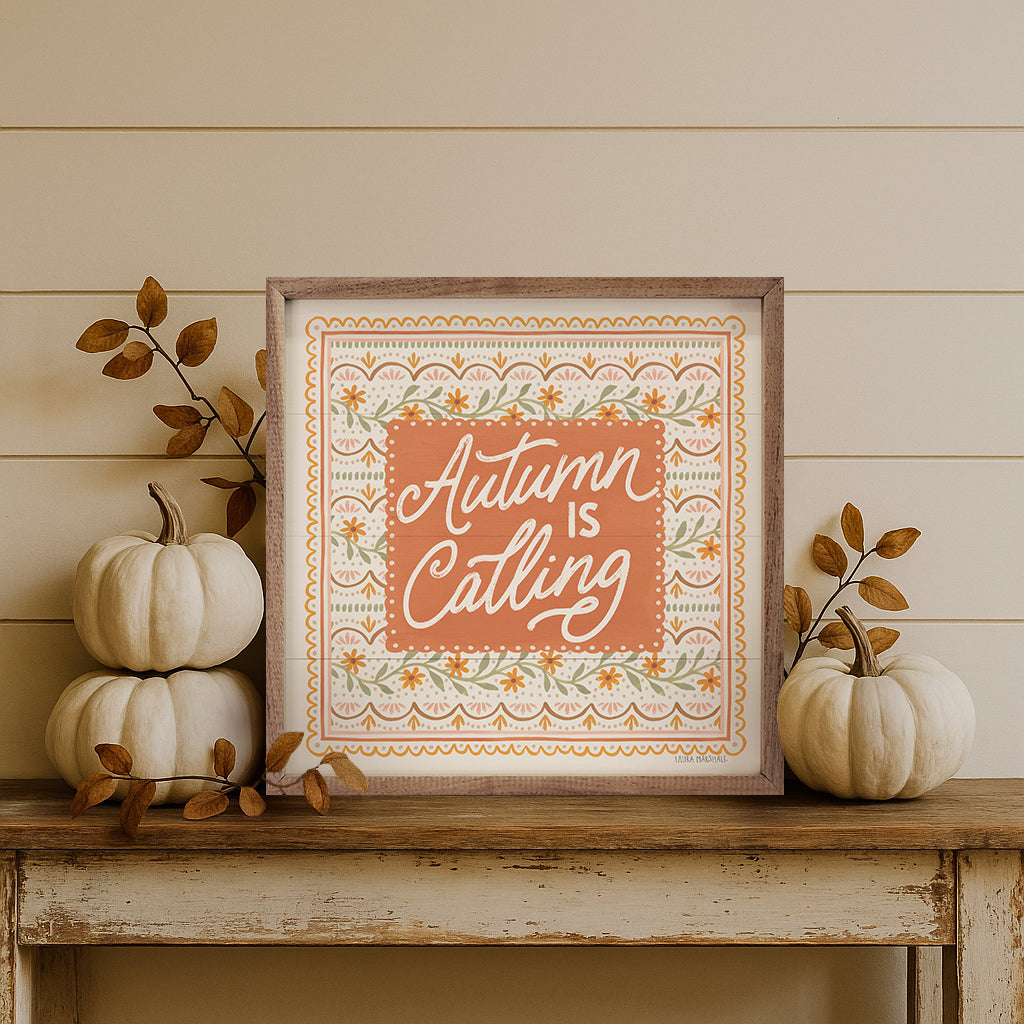 Blooming Autumn IV By Laura Marshall Printed and Framed Wall Sign