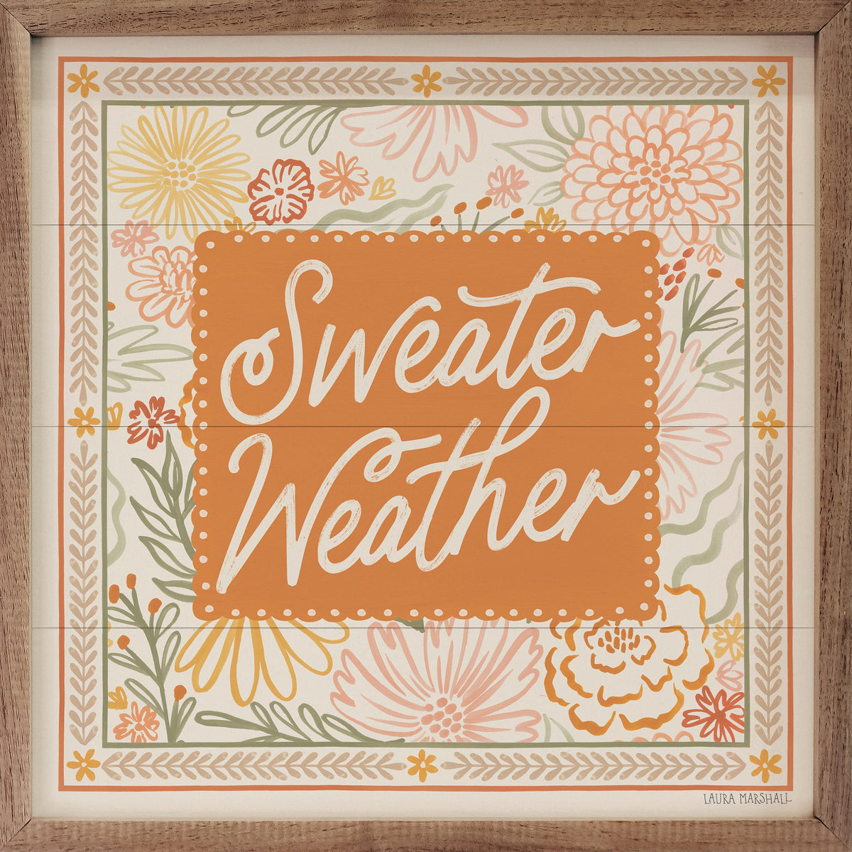 Blooming Autumn VII By Laura Marshall Printed and Framed Wall Sign