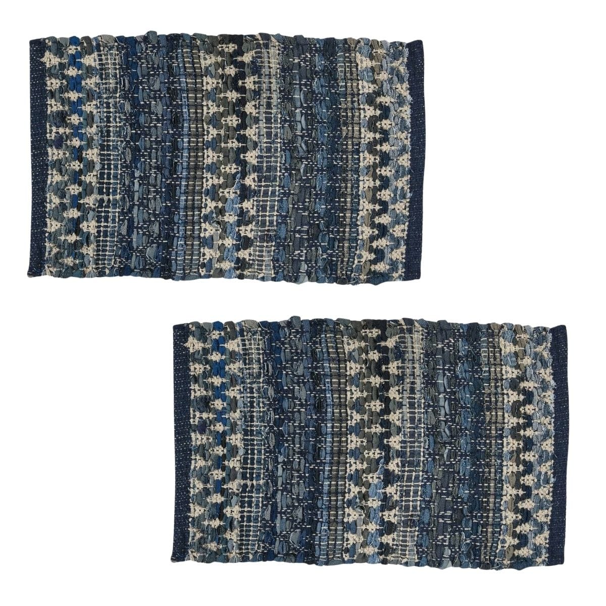 Park Designs Dressed Up Denim Chindi Placemat Set of 2