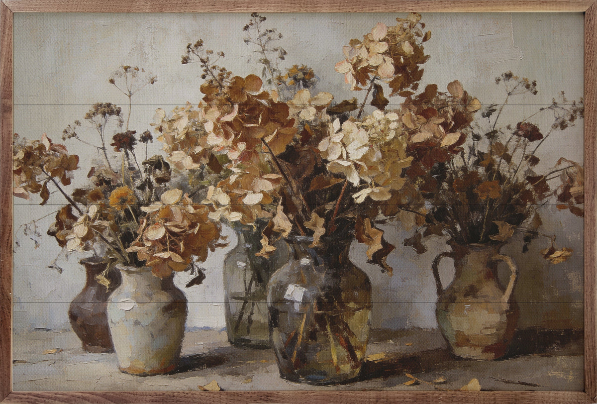 Kendrick Home Walnut Frames 8x5 Dried Autumn Vessels