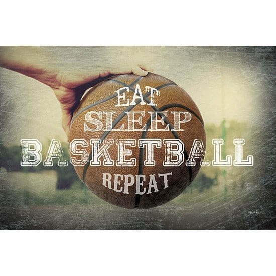 Eat, Sleep, Basketball, Repeat By Marla Rae Art Print - 12 X 18-Penny Lane Publishing-The Village Merchant