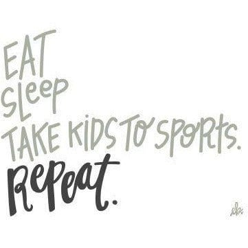 Penny Lane Publishing Eat Sleep Sports Repeat By Erin Barrett Art Print - 12 X 16